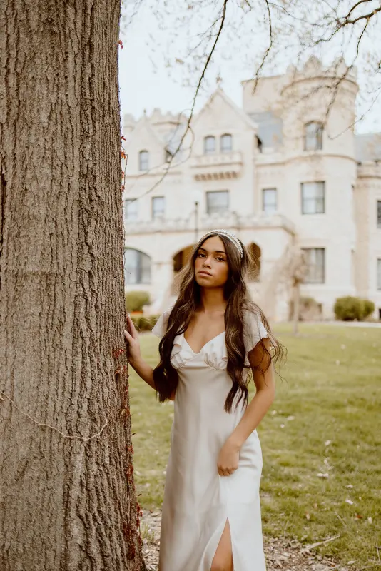 Ella Satin Midi Dress