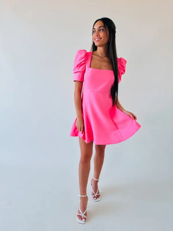 Piper Puff Sleeve Babydoll Dress-84309