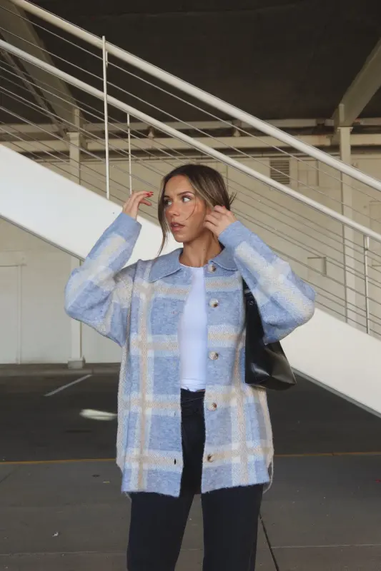 Bailey Plaid Oversized Jacket