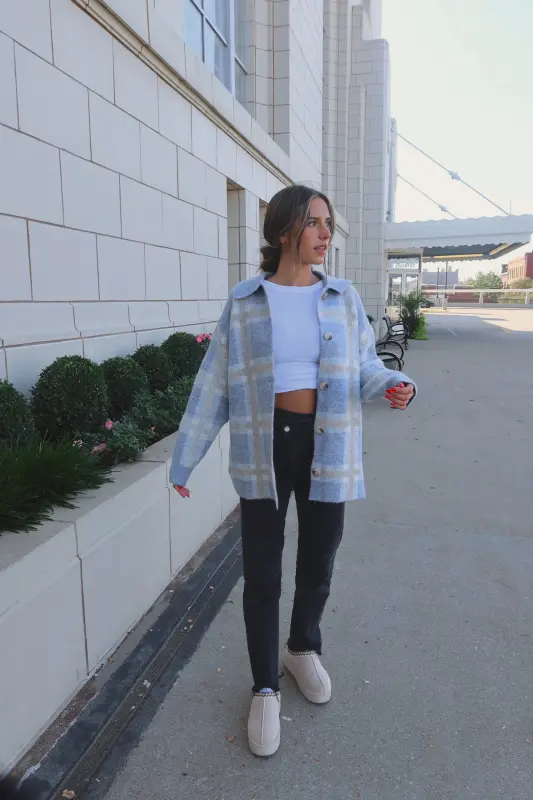 Bailey Plaid Oversized Jacket