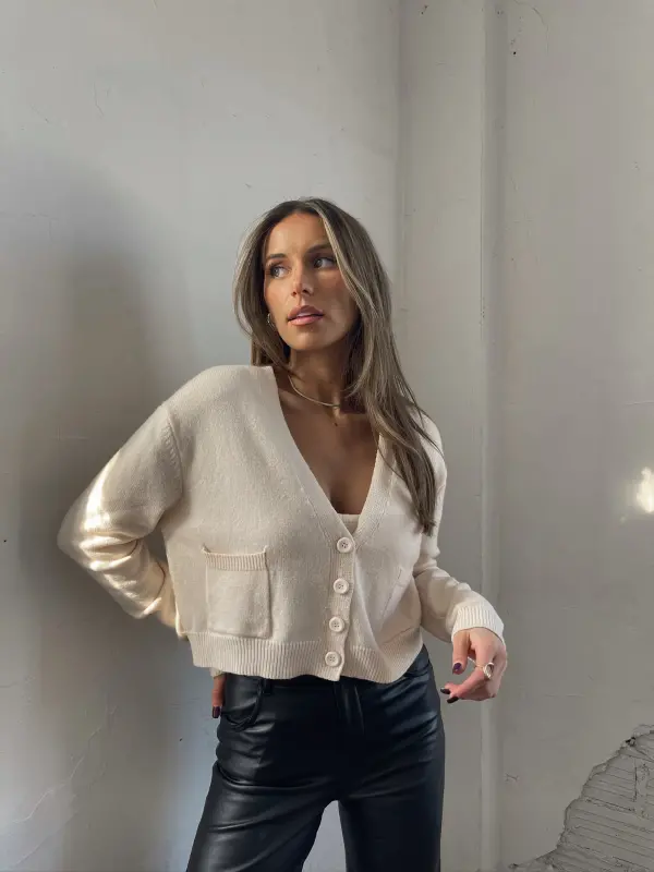 Molly Cropped Cardigan Set