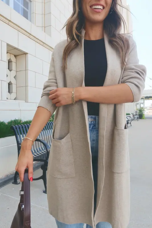 Rhea Oatmeal Cardigan