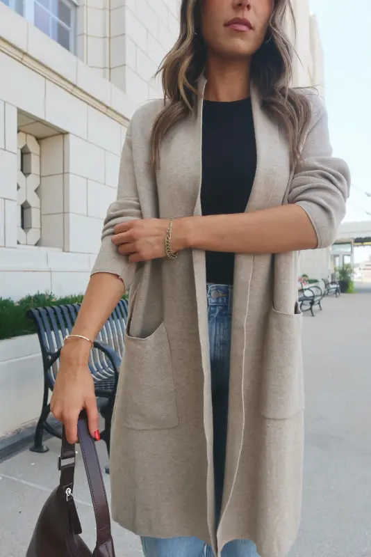 Rhea Oatmeal Cardigan
