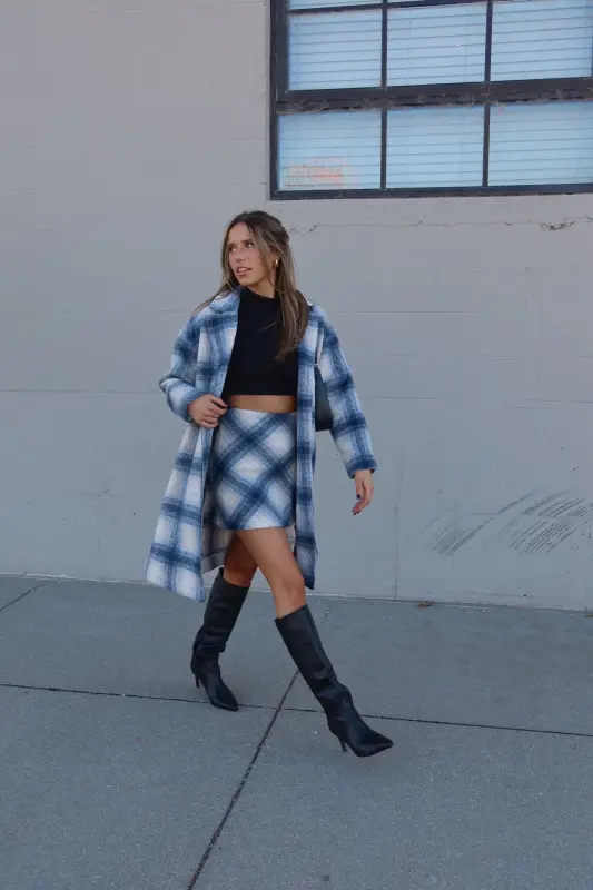 Serena Plaid Oversized Jacket