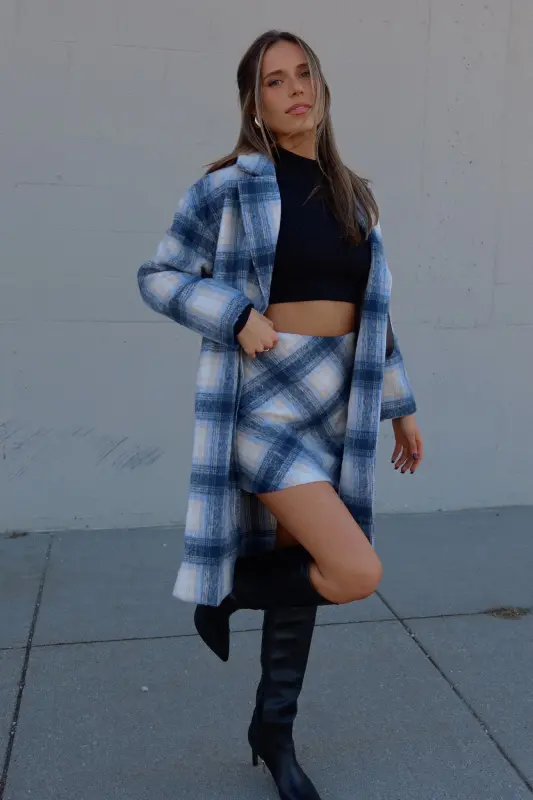 Serena Plaid Oversized Jacket