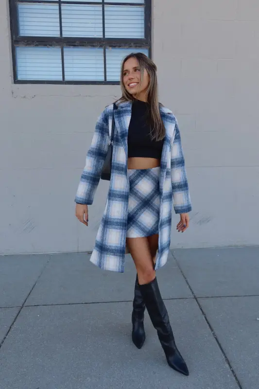 Serena Plaid Oversized Jacket