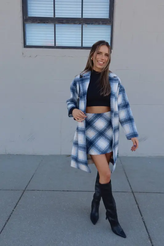 Serena Plaid Oversized Jacket