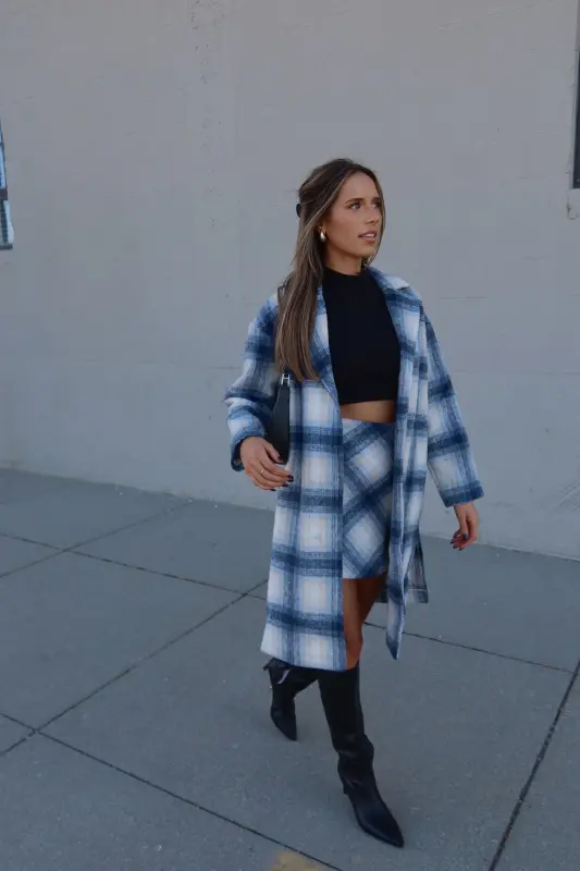 Serena Plaid Oversized Jacket