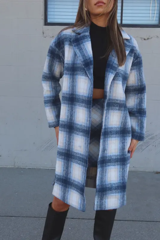 Serena Plaid Oversized Jacket