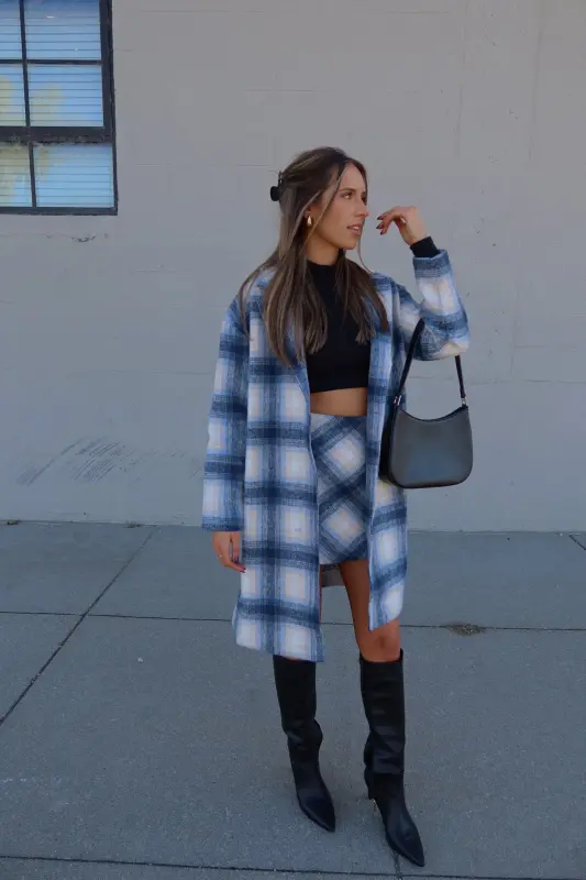 Serena Plaid Oversized Jacket