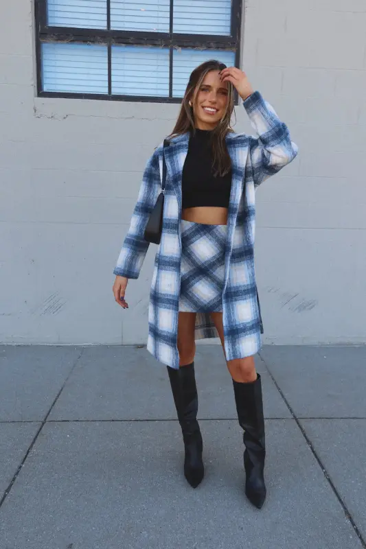 Serena Plaid Oversized Jacket