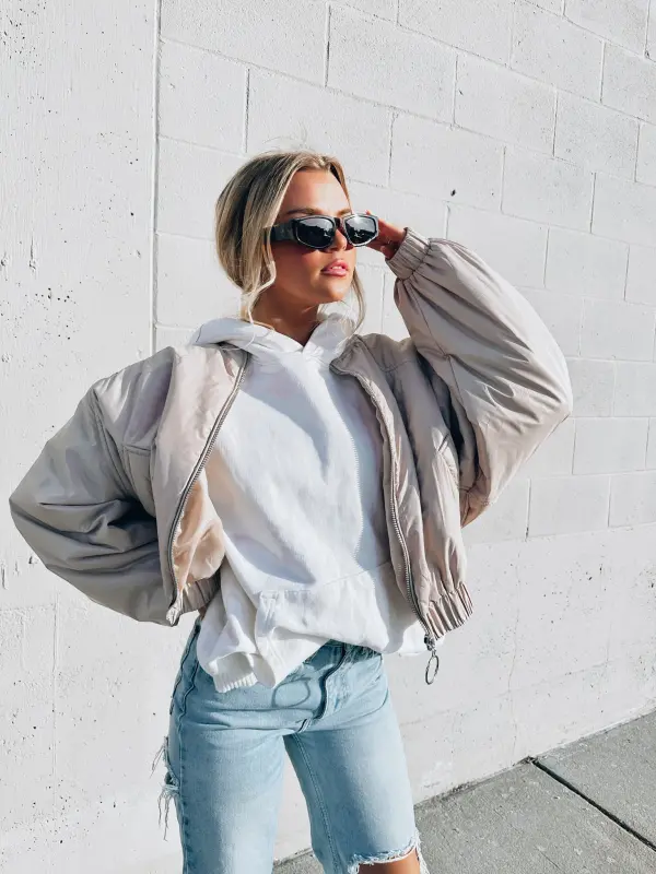 Wyatt Beige Puffer Jacket