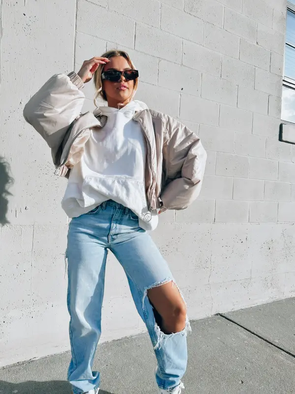 Wyatt Beige Puffer Jacket