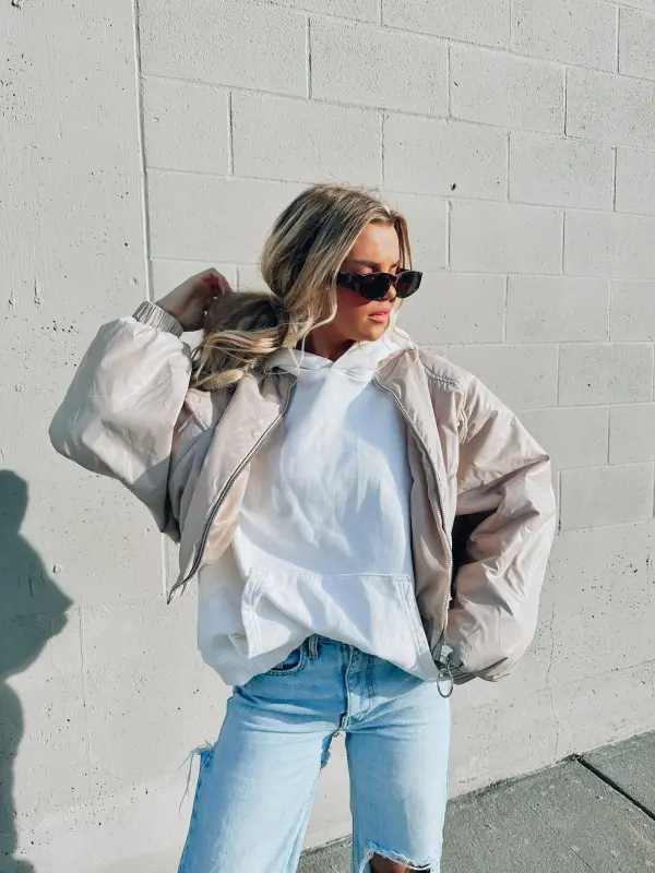 Wyatt Beige Puffer Jacket