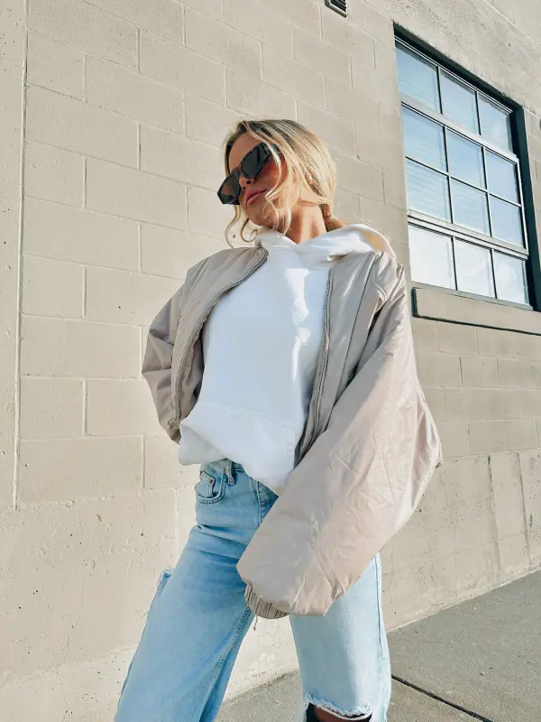 Wyatt Beige Puffer Jacket