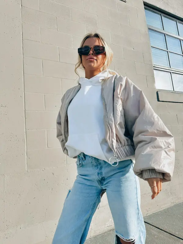 Wyatt Beige Puffer Jacket