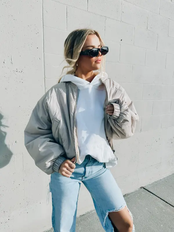 Wyatt Beige Puffer Jacket