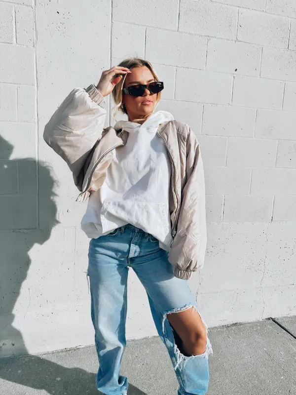 Wyatt Beige Puffer Jacket