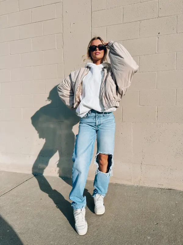 Wyatt Beige Puffer Jacket