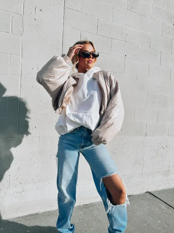 Wyatt Beige Puffer Jacket