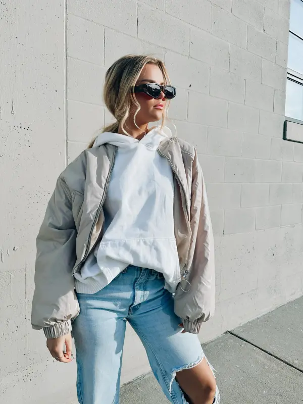 Wyatt Beige Puffer Jacket