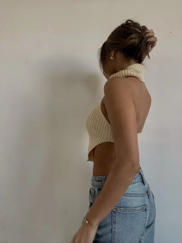 Beverly Sleeveless Turtleneck Top