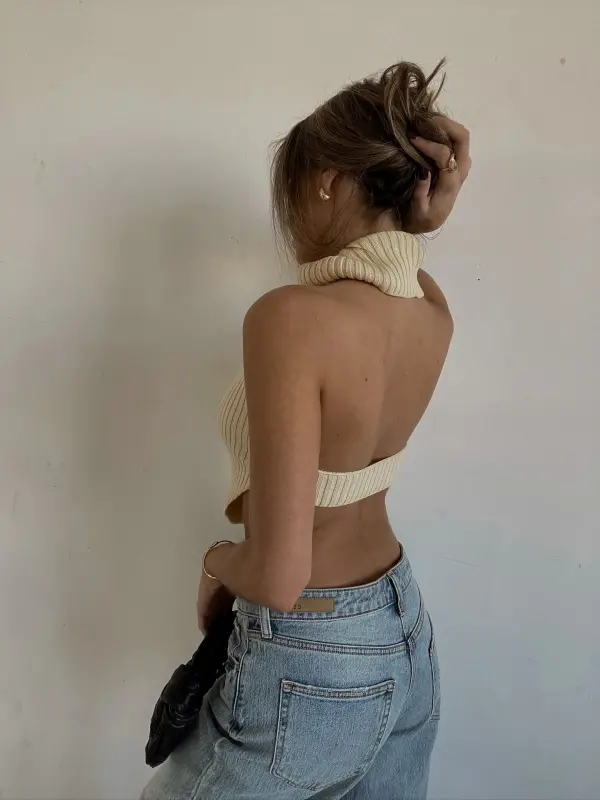 Beverly Sleeveless Turtleneck Top