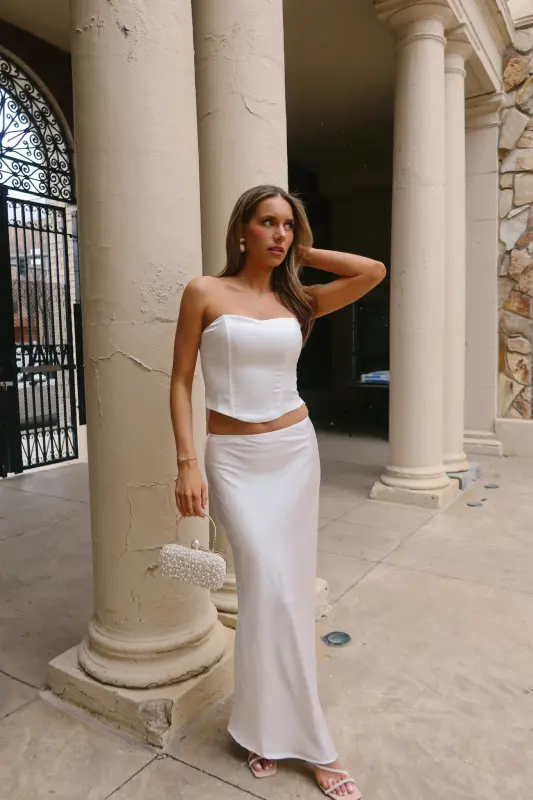 Lavalle Satin Corset Top and Skirt Set